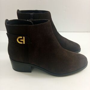 Cole Haan Holis Women 7.5 Suede Brown Booties W29147